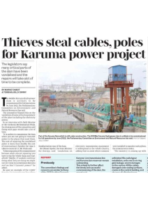 Thieves Steal Cables, Poles for Karuma Power Project