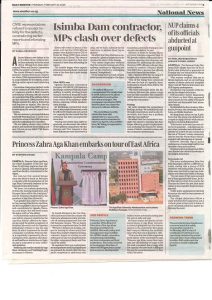 2025.2.20 DM Pg 2. Isimba dam contractor, MPS clash over defects