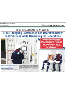 UEGCL – Health and Safety at Work