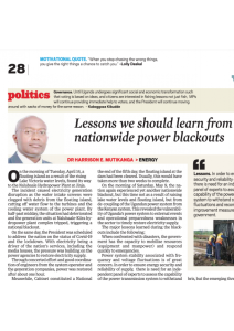 Lessons We Should Learn From Nationwide Blackouts