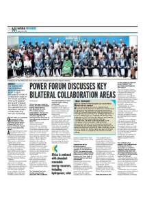 NewVision May 14, Pg04, Power forum discusses key bilateral collaboration areas