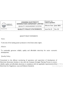 Quality Policy Statement