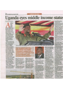Middle Income Status for Uganda