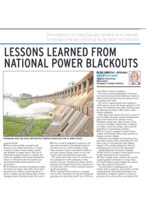 Lessons From Power Blackouts