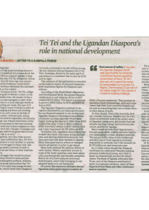 Tei Tei and the Ugandan Diaspora’s role in national development