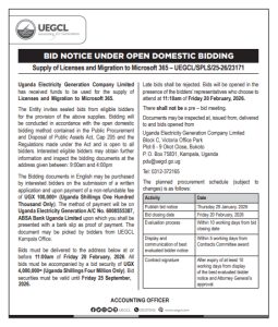 Supply of Licenses and Migration to Microsoft 365 – UEGCL/SPLS/25-26/23171