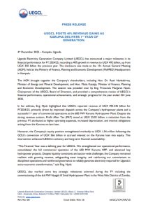 UEGCL Posts 40% Revenue Gains as Karuma Delivers 1st Year of Generation