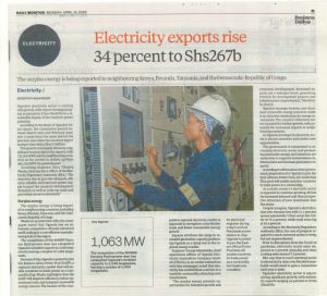 Electricity Exports rise 34 percent to Shs267b