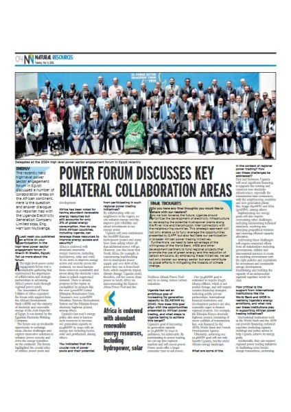 NewVision May 14, Pg04, Power forum discusses key bilateral collaboration areas